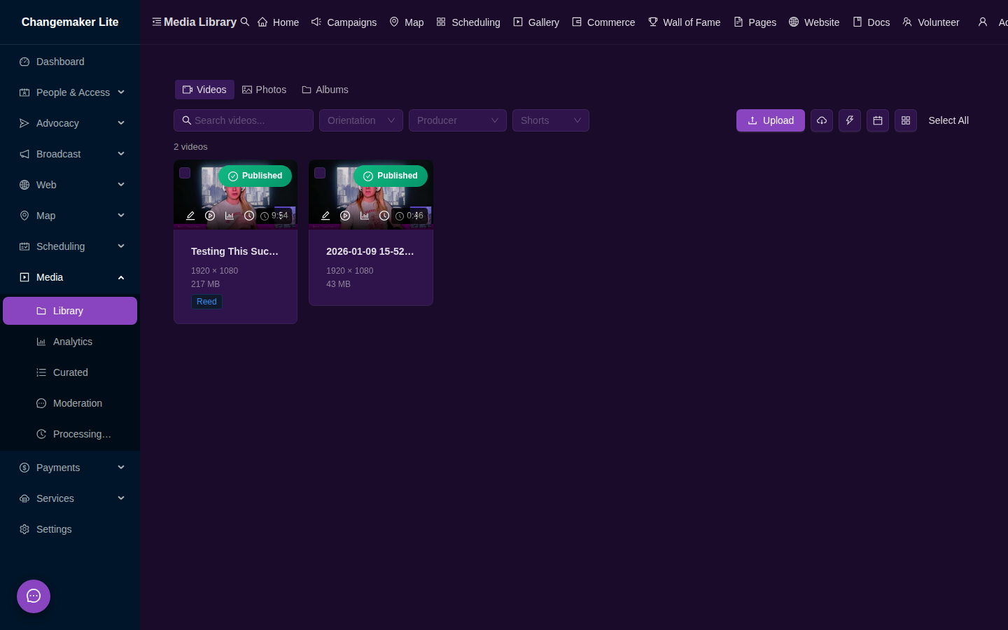 Video library