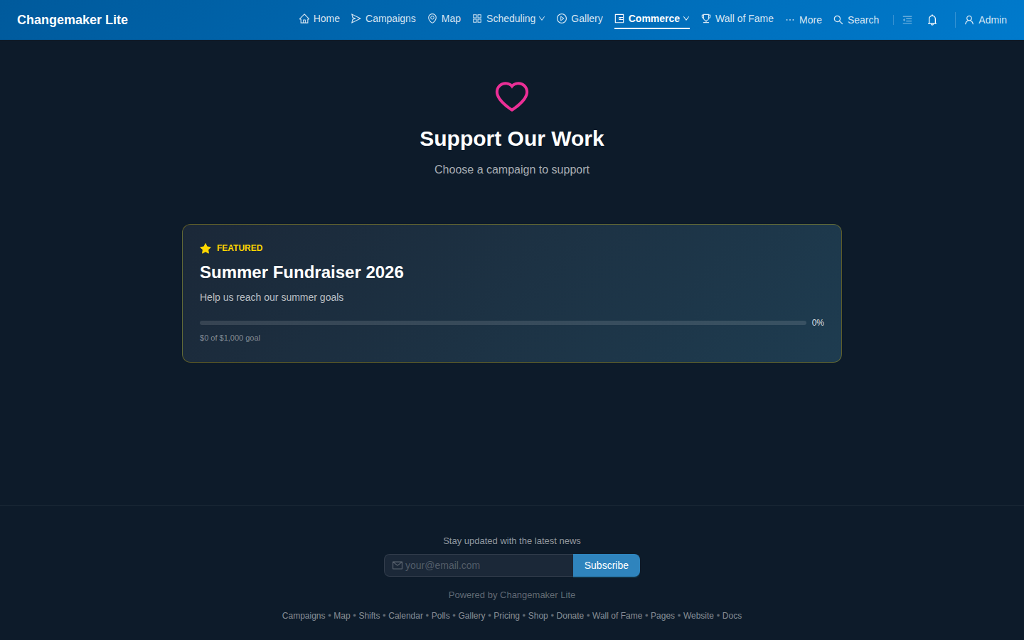 Donation platform